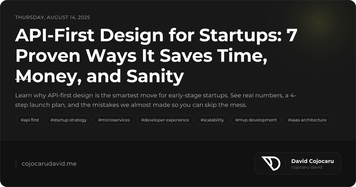 API-First Design for Startups: 7 Proven Ways It Saves Tim...