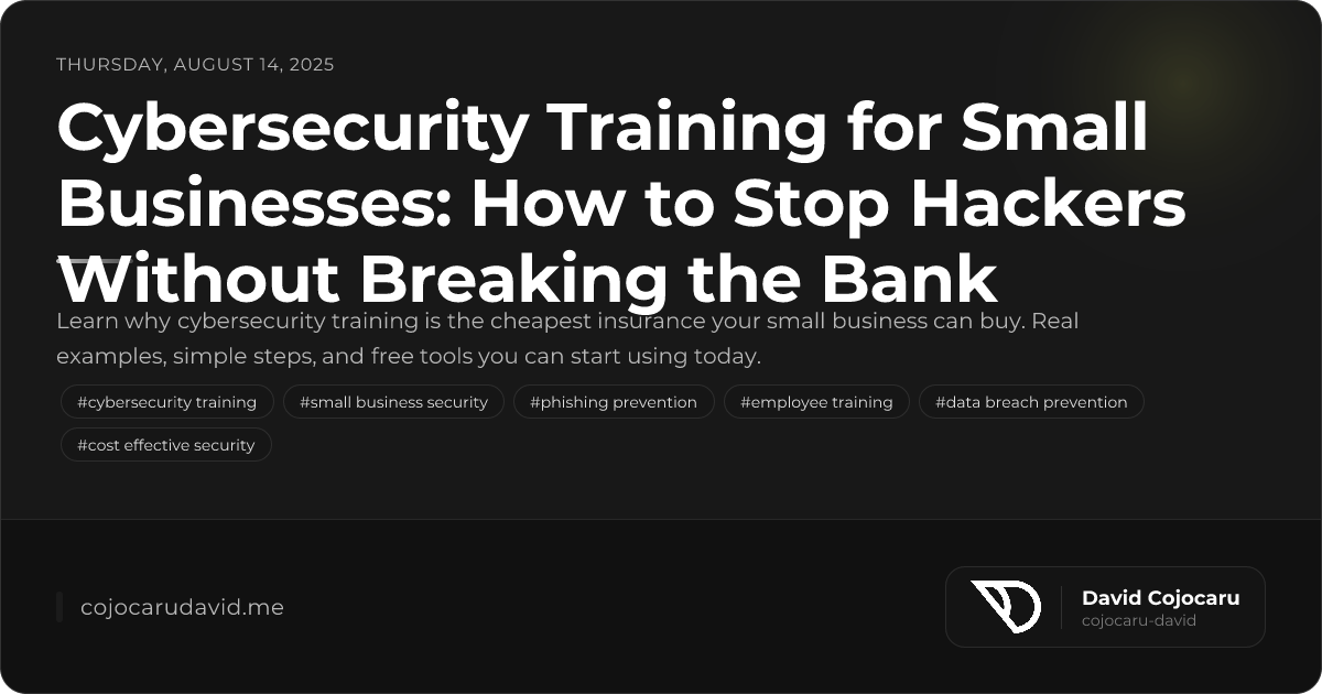 Cybersecurity Training For Small Business Reference: Cybersecurity Training For Small Businesses How To Stop